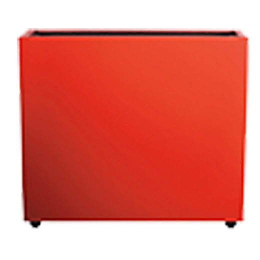 Hidrojardinera Hobbyflower acciaio più alta 100x25x75cm Colore Rosso