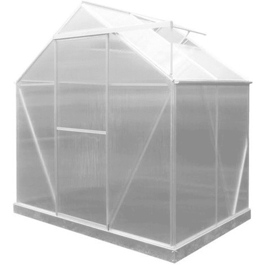 Gardiun Lunada Polycarbonate / Aluminum Greenhouse 2 Modules 2.46 m² 125x193x190 cm with base