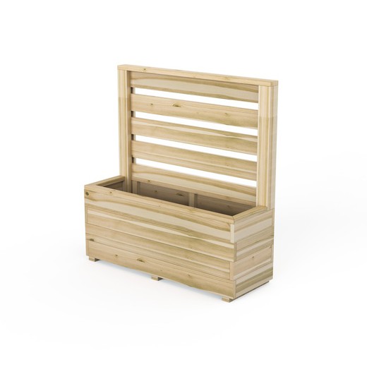 Jardinera Koma 40 con panel de madera bajo (92 litros) 100x35x104,5 cm