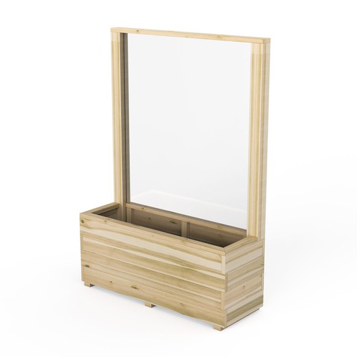 Koma 40 planter with medium polycarbonate panel (92 liters) 100x35x142.5 cm