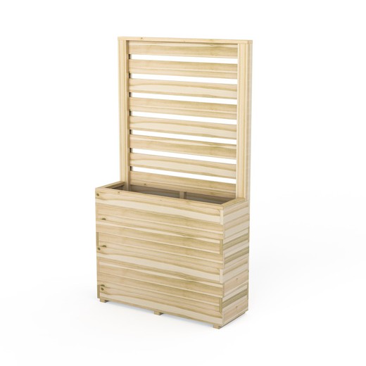 Koma 80 planter with medium wooden panel (92 liters) 100x35x180.5 cm