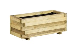 Rechteckige Pflanzkübel aus Holz mit Mesh Windowbox Catral
