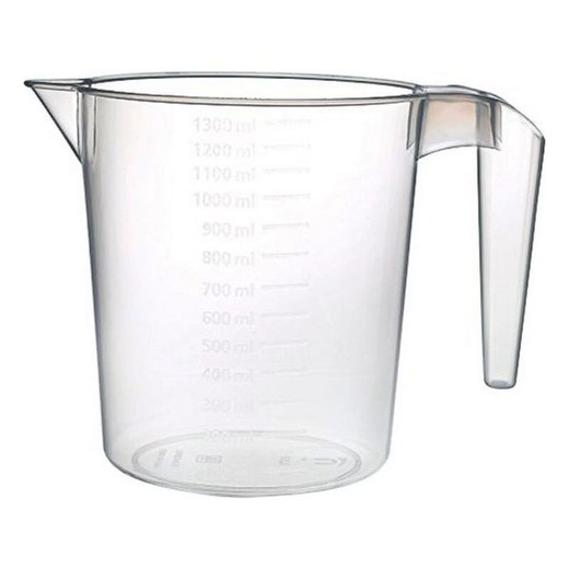 Transparent plastmåttkanna 1,3 L