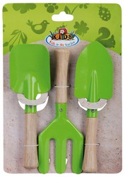 Children garden tools set (3) green