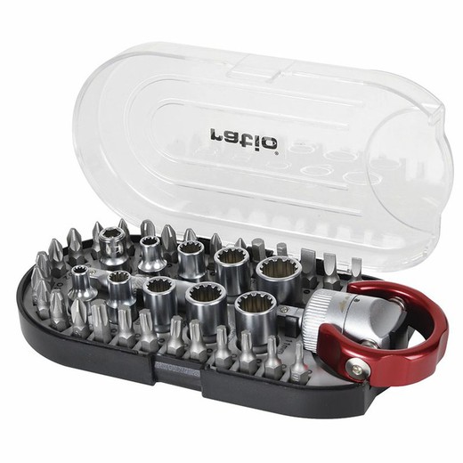 40 Piece Set 1/4 Compact Ratchet Tips & Vessels