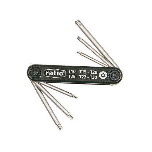 Uppsättning av 6 Torx T10-30-tangenter