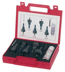 Carbide drilling crowns set