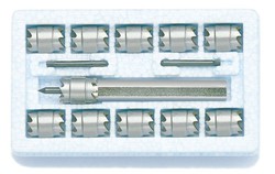 Set of 13 pieces of milling cutter for welding points