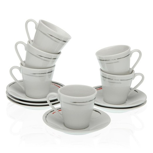 Set of 6 Cups with Saucer Briss