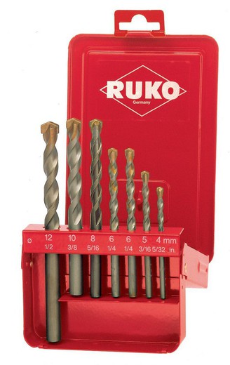 Carbide tipped percussion drill set