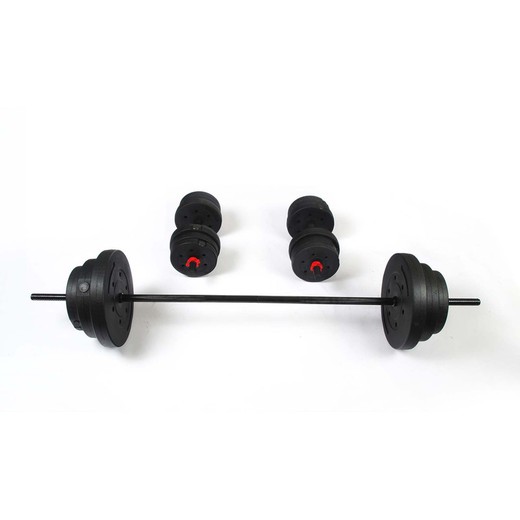 Keboo 300 Series Dumbbell and Barbell Set 50 kg with 18 Discs