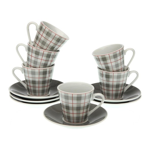 Juego de Tazas de Café Camy Porcelana (6 Piezas)