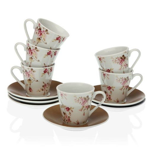 Juego De Tazas De Café Maggie Porcelana 6 Piezas — Brycus 9144