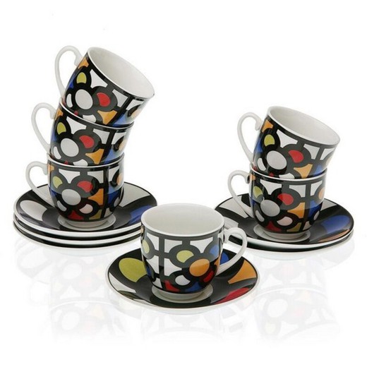 Porcelain Coffee Cup Set (6 Pieces)