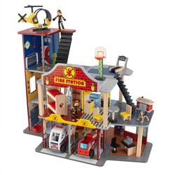Stazione dei pompieri giocattolo  in legno Fire Megapark