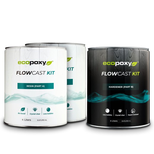 Kit 12L Resina Epóxi FlowCast EcoPoxy