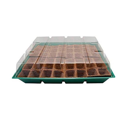 Kit bandeja de mudas com 48 potes de turfa 42.5 x 32.5 cm unidade