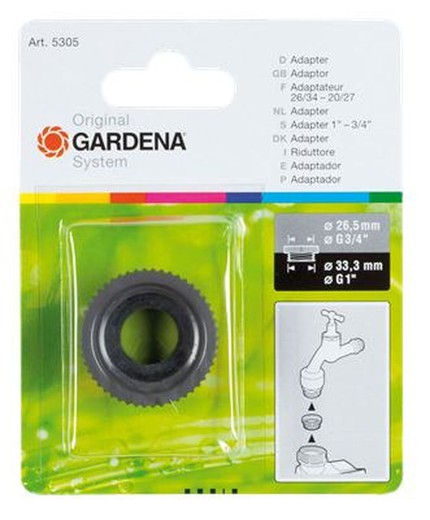 Pack Hose Classic 20M 19mm + Støtte + Forbindelser til Gardena kunstvanding