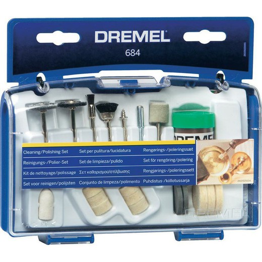 Set van 20 accessoires voor reinigen en polijsten 684 Dremel