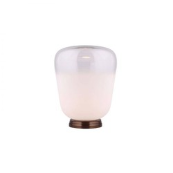 Lámpara de mesa de vidrio blanco 33x43 cm
