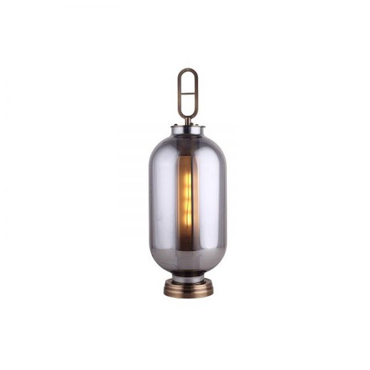 Lámpara de mesa de vidrio gris 22x64 cm