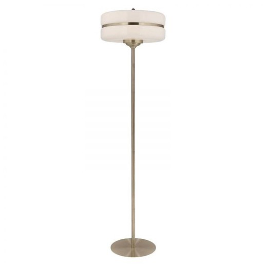 Lampadaire Sarod Blanc et Doré Ø40x156 cm