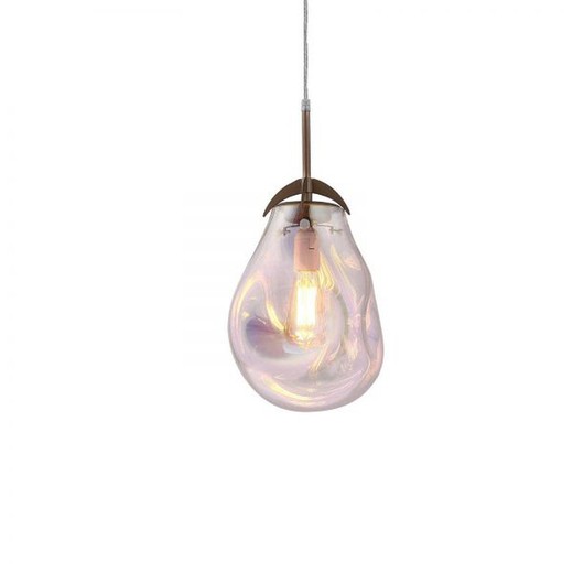 Gray glass ceiling lamp, 23x160 cm