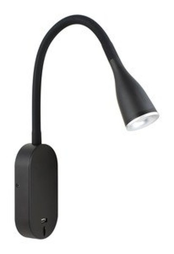 Flexo væglampe og USB-stik