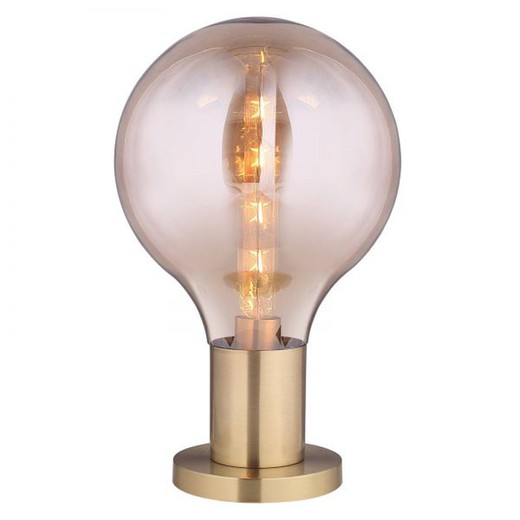 Lámpara de mesa de vidrio ámbar Ø 30 x H 49 cm