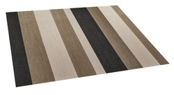 LIVING DEC- Camel Stripe Vinyl Woven Rug