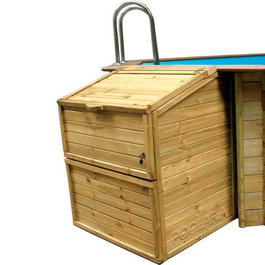 Local tècnico de madera para piscinas Gre 146cm 787249