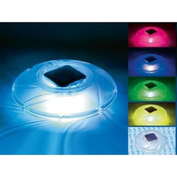 Floating multicolored LED for pool with solar load 18cm