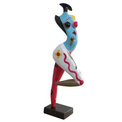 Weibliche Figur Kuatéh Margot 31x19x89 cm Mehrfarbig