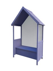 Houten buitenluifel met bank Gardiun Alice Purple 137x75x223 cm