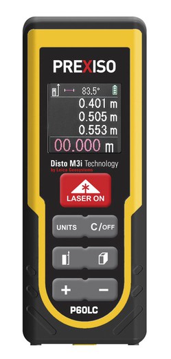 Misuratore laser fino a 60 m con display LCD retroilluminato a colori P60LC