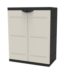 Half Plastiken Titanium resin wardrobe of 70 cm in black and gray (87x44x88 cm)