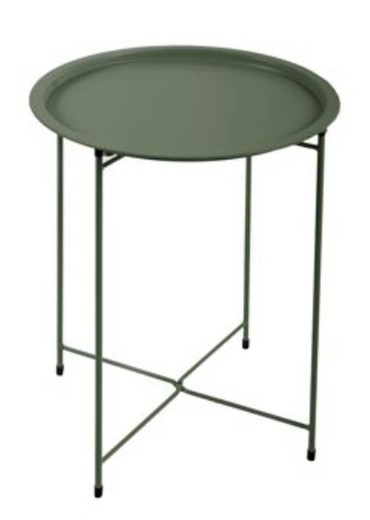 Table d'appoint acier pliante Maeva Ø46 Kaki Essenciel Vert