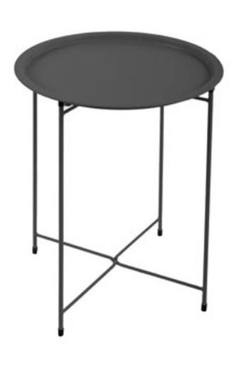 Table d'appoint pliante acier Maeva Ø46 Graphite Essenciel Vert