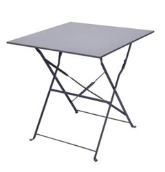 Square folding table Bistro 70 x 70 cm. Graphite Steel Essenciel Green
