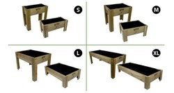 Cajón de cultivo Box Stairs 80 Hortalia  80 x 80 x 40 cm