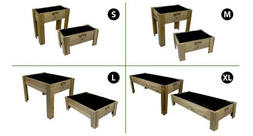 Tavolo per la coltivazione da giardino in legno  Brico in varie dimensioni