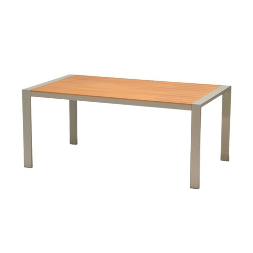 Table à Manger de Jardin Chillvert Nápoles Aluminium 170x96,5x75 cm Beige pour 6 Personnes