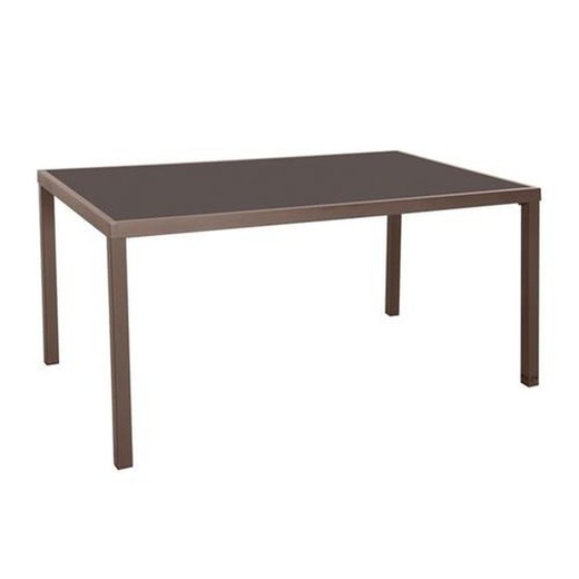 Outdoor table Wood steel / glass 170x100x74cm