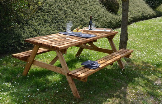 Tavolo da picnic in legno Paka 180 cm