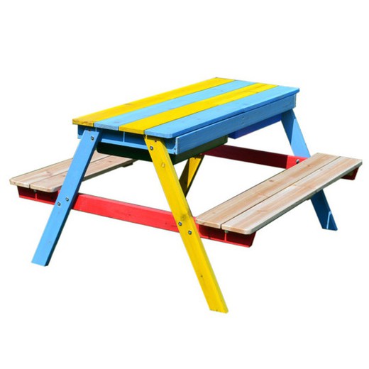 table de pique-nique pour enfants 89x85x48,5 cm