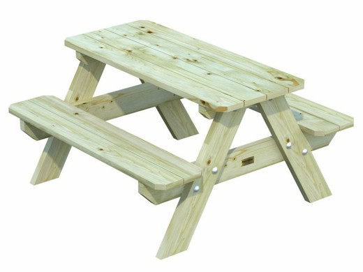 Mesa de piquenique criança Palmako Lisbet Lisbet tratamento cor verde 90x89cm