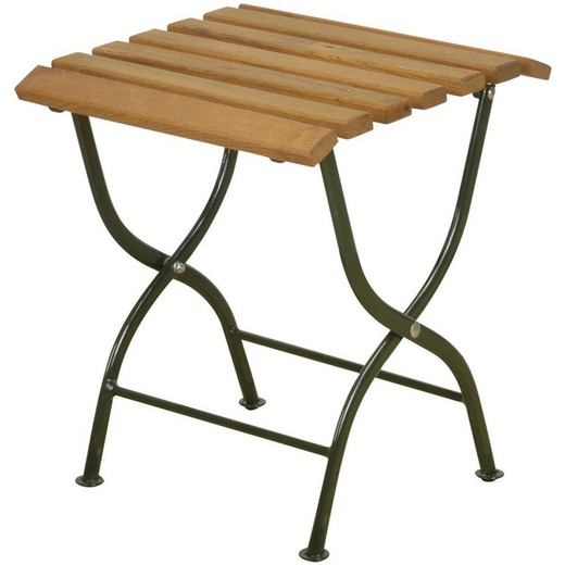 Mesa de café em madeira e metal em cor verde 38.0 x 38.0 x 44.0 cm Esschert Design