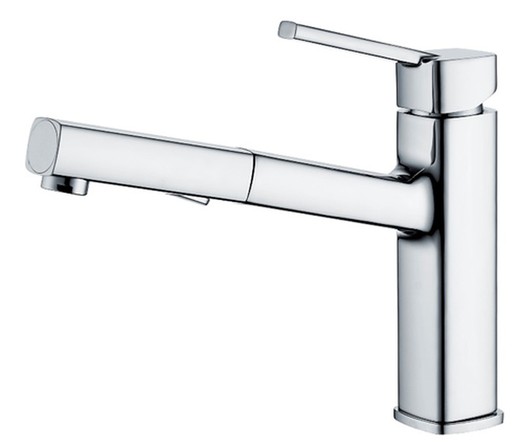 Pull-out Single-lever Sink Horizontal Spout Flin Flon Chrome Cosmobath