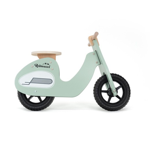 Kinder Laufrad Montessori Robincool Motorbike 73x27x51 cm Balance Fahrrad aus Ökologisches Holz Grün