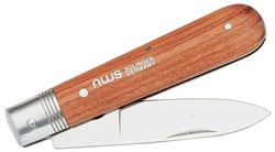 Electrician knife with wood handle